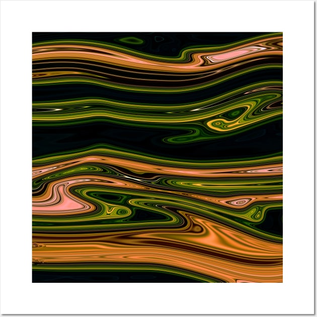 Green plants Marble Liquid Waves colors grading pattern Wall Art by Dolta